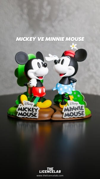 DISNEY Mickey Mouse & Minnie Mouse Figür - 2 li Set
