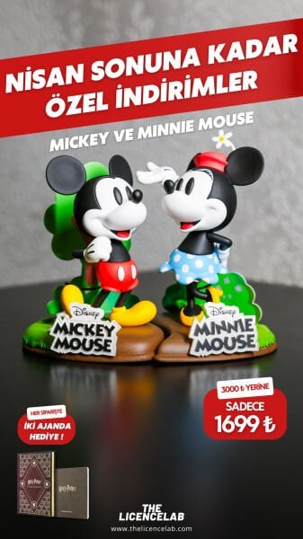 DISNEY Mickey Mouse & Minnie Mouse Figür - 2 li Set